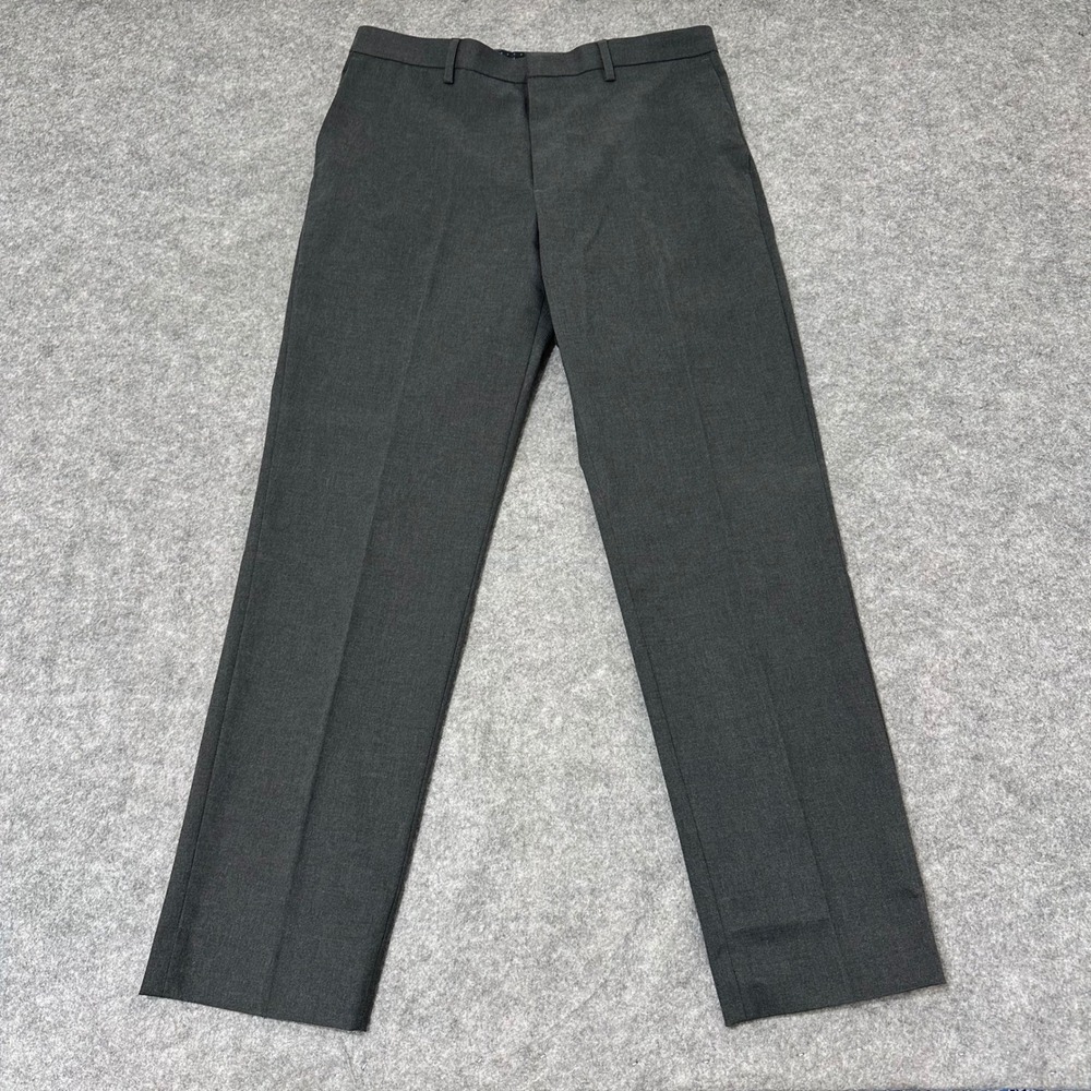NEW Banana Republic Dress Pants Mens 33x32 Gray Standard Fit Stretch Non-Iron